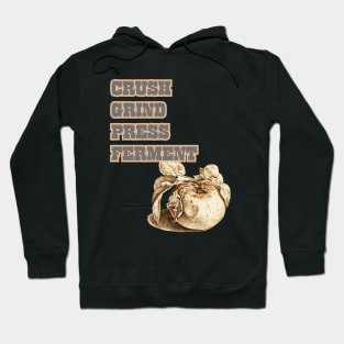 How To Cider. Crush, Grind, Press, Ferment. Classic Cider Lover Design Style Hoodie